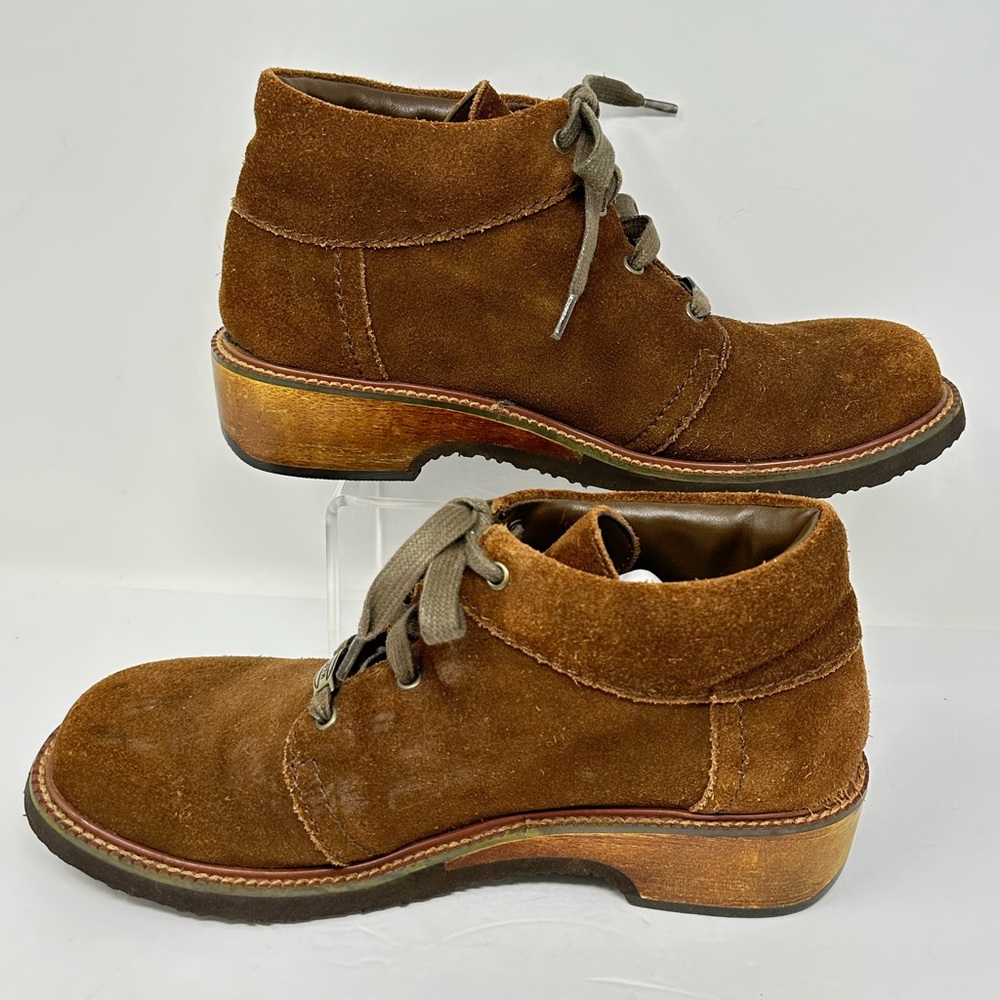 earth~Brown Leather / Mid~Calf Boots sz 10 Lace up
